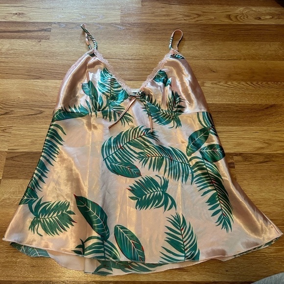 Y2K Satin Floral Cami Lingerie Top - Picture 2 of 5